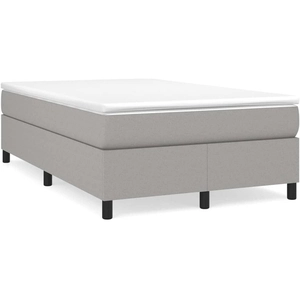 Sommier à ressorts de lit Gris clair 120x200 cm Tissu Vidaxl Light grey pas cher
