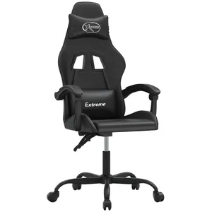 vidaXL Vidaxl Chaise De Jeu Noir Similicuir pas cher