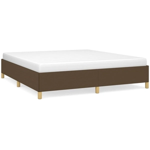 vidaXL Cadre de lit Marron foncé 160x200 cm Tissu pas cher