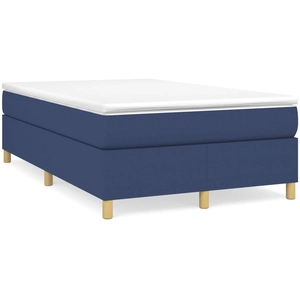 Sommier à ressorts de lit Bleu 140x190 cm Tissu Vidaxl Blue pas cher