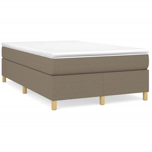 Sommier à ressorts de lit Taupe 120x200 cm Tissu Vidaxl Taupe pas cher