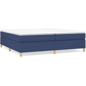 vidaXL Cadre de lit sans matelas bleu 200x200 cm tissu3120991 pas cher