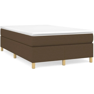 Sommier à ressorts de lit Marron foncé 120x200 cm Tissu Vidaxl Dark brown pas cher