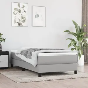 vidaXL Cadre de lit Gris clair 80x200 cm Tissu pas cher