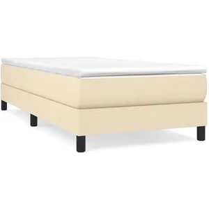 vidaXL Cadre de lit Crème 100 x 200 cm Tissu pas cher