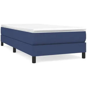 vidaXL Cadre de lit Bleu 100 x 200 cm Tissu pas cher