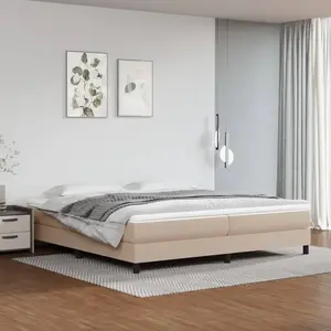 vidaXL Cadre de lit Cappuccino 200x200 cm Similicuir pas cher