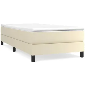 vidaXL Cadre de lit sans matelas crème 90x200 cm similicuir