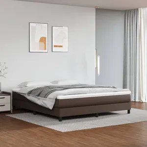 vidaXL Cadre de lit Marron 180x200 cm Similicuir pas cher