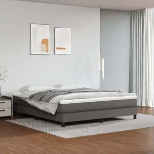 vidaXL Cadre de lit sans matelas gris 180x200 cm similicuir pas cher