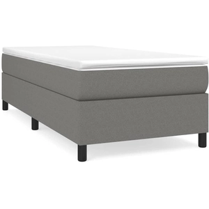 vidaXL Cadre de lit Gris foncé 90x200 cm Tissu pas cher
