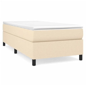 vidaXL Cadre de lit Crème 90 x 200 cm Tissu pas cher