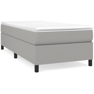 vidaXL Cadre de lit Gris clair 90x200 cm Tissu pas cher