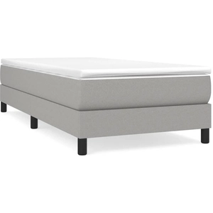 Sommier à ressorts de lit Gris clair 80x200 cm Tissu Vidaxl Light grey pas cher