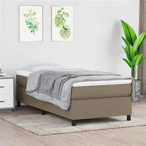 vidaXL Cadre de lit Taupe 80x200 cm Tissu pas cher