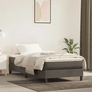 Comparateur de prix : vidaXL Cadre de lit Gris foncé 90x200 cm Velours
