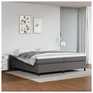 Comparateur de prix : vidaXL Cadre de lit Gris 200x200 cm Similicuir