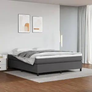 Comparateur de prix : vidaXL Cadre de lit Gris 180x200 cm Similicuir