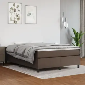 Comparateur de prix : Cadre de lit sans matelas marron 140x190 cm similicuir vidaXL