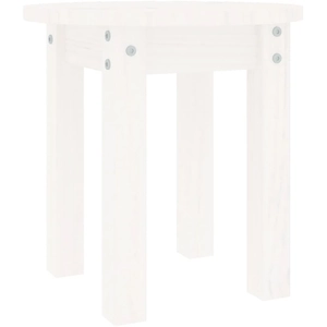 vidaXL Table basse Blanc Ø 35x35 cm Bois massif de pin pas cher