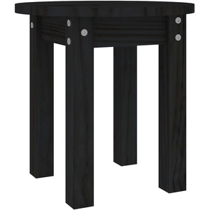 vidaXL Table basse Noir Ø 35x35 cm Bois massif de pin pas cher