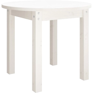 vidaXL Table basse Blanc Ø 55x45 cm Bois massif de pin pas cher