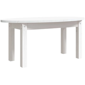vidaXL Table basse Blanc 80x40x35 cm Bois massif de pin pas cher