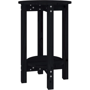 vidaXL Table basse Noir Ø 40x60 cm Bois massif de pin pas cher