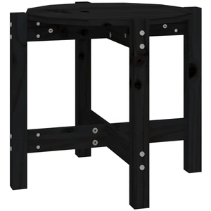 vidaXL Table basse Noir Ø 52,5x45 cm Bois massif de pin pas cher