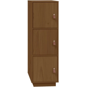 vidaXL Buffet haut Marron miel 34x40x108,5 cm Bois massif de pin pas cher