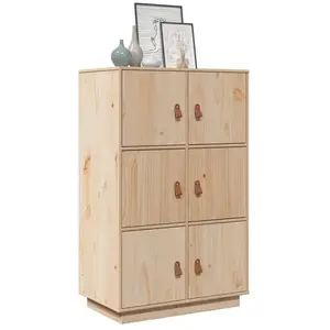 vidaXL Buffet haut 67x40x108,5 cm Bois massif de pin pas cher