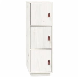vidaXL Buffet haut Blanc 34x40x108,5 cm Bois massif de pin pas cher