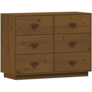 vidaXL Buffet Marron miel 100x40x75 cm Bois massif de pin pas cher