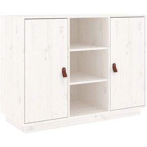 vidaXL Buffet Blanc 100x40x75 cm Bois massif de pin pas cher
