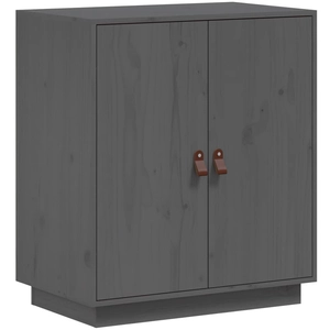 vidaXL Buffet Gris 65,5x40x75 cm Bois massif de pin pas cher