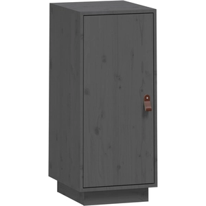 vidaXL Buffet Gris 34x40x75 cm Bois massif de pin pas cher
