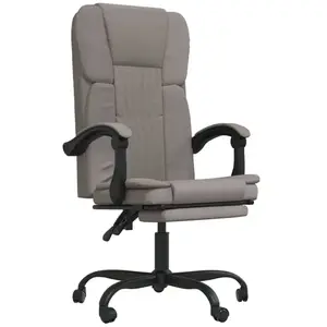 vidaXL Fauteuil inclinable de bureau Taupe Tissu pas cher