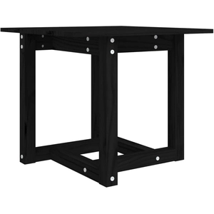 vidaXL Table basse Noir 50x50x45 cm Bois massif de pin pas cher
