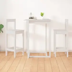 Comparateur de prix : vidaXL Chaises de bar lot de 2 blanc 40x41,5x112 cm bois de pin solide