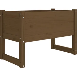 vidaXL Jardinière Marron miel 78x40x52 cm Bois massif de pin pas cher