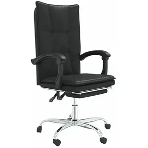vidaXL Fauteuil inclinable de bureau Noir Similicuir pas cher