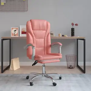 Comparateur de prix : vidaXL Fauteuil inclinable de bureau Rose Similicuir