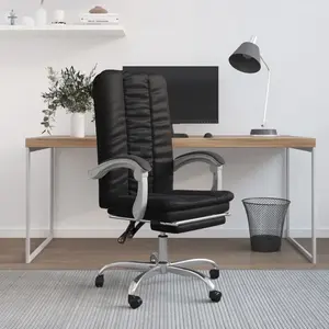 vidaXL Fauteuil inclinable de bureau Noir Similicuir pas cher