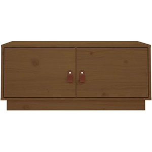 vidaXL Table basse Marron miel 80x50x35 cm Bois massif de pin pas cher