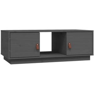 vidaXL Table basse Gris 100x50x35 cm Bois massif de pin pas cher