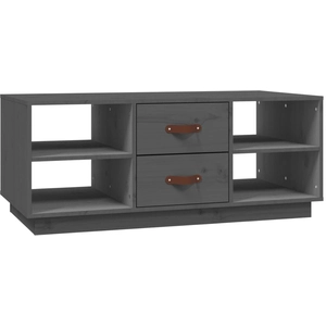 vidaXL Table basse Gris 100x50x41 cm Bois massif de pin pas cher