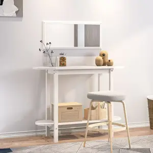 vidaXL Table console Blanc 110x40x80 cm Bois massif de pin pas cher