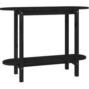 vidaXL Table console Noir 110x40x80 cm Bois massif de pin pas cher