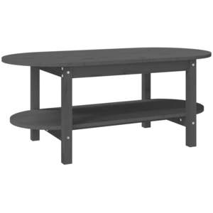 vidaXL Table basse Gris 110x55x45 cm Bois massif de pin pas cher