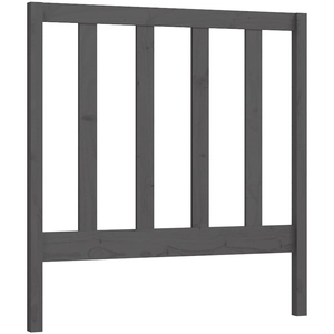 vidaXL Tête de lit Gris 95x4x100 cm Bois massif de pin pas cher